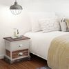 vidaXL Bedside Cabinets 2 pcs Brown and White