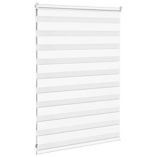 vidaXL Zebra Blind White 95x100 cm Fabric Width 90.9 cm Polyester