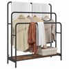 vidaXL Cloth Rack Smoked Oak 90 x 30 x 100.5 cm Engineered wood