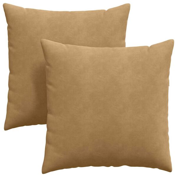 vidaXL Sofa Pillows 2 pcs Brown 80 x 80 cm Corduroy Fabric