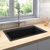 vidaXL Kitchen Sink Black 79 x 50 x 31 cm Granite