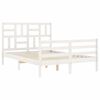vidaXL Bed Frame without Mattress White 120x200 cm Solid Wood