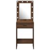 vidaXL Dressing Table Brown Oak 50 x 41 x 135 cm Engineered wood