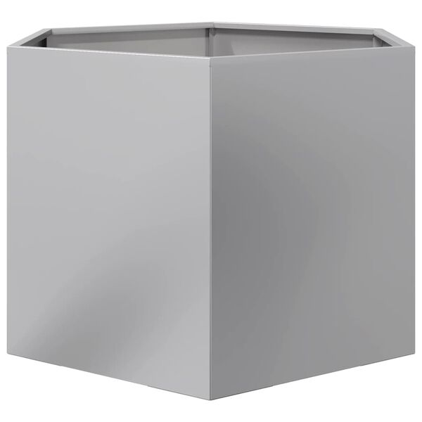 vidaXL Garden Planter Hexagon 69x60x45 cm Galvanized Steel