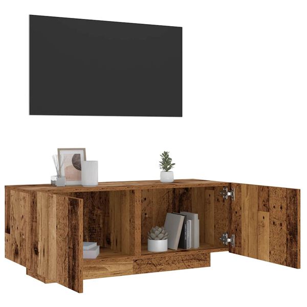 vidaXL TV Cabinet Old Wood 100x35x40 cm Engineered Wood