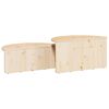 vidaXL Coffee Table 2 pcs Natural Solid pine wood