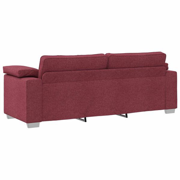 vidaXL Sofa Wine Red 219 x 77 x 82 cm Fabric
