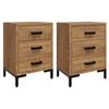 vidaXL Bedside Cabinets 2 pcs 40x30x55 cm Solid Wood Pine