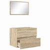 vidaXL Bathroom Furniture Set with Drawer Sonoma Oak Engineered Wood