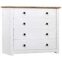 vidaXL Side Cabinet White 80x40x73 cm Pine Panama Range