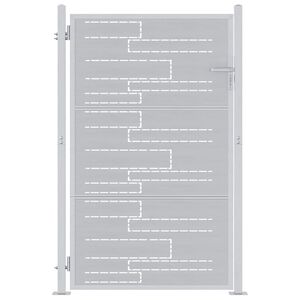 vidaXL Garden Gate with Lock Silver 100 x 150 cm Stainless Steel