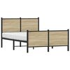 vidaXL Metal Bed Frame without Mattress Sonoma Oak 120x190 cm Small Double