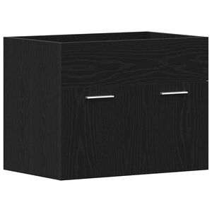 vidaXL Bathroom Sink Cabinet Black Oak 60x38.5x46 cm Engineered Wood