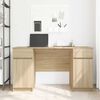 vidaXL Desk with Drawer Sonoma oak 140 x 49 x 76 cm Engineered wood