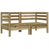 vidaXL Garden Sofa Corner with Cushions 2 pcs Impregnated Wood Pine