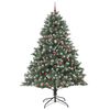 vidaXL Artificial Christmas Tree with 300 LEDs with Stand Green 240 cm