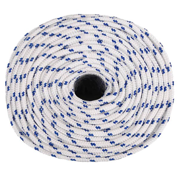 vidaXL Boat Rope White 10 mm 25 m Polypropylene
