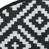 vidaXL Outdoor Carpet ARAKIL White and Black &Oslash;160 cm PP