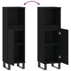 vidaXL Bathroom Cabinet Black 30x30x100 cm Engineered Wood