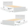 vidaXL Bed Frame with Headboard without Mattress White 75x190 cm Small Single