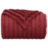 vidaXL Throw Blanket Bordeaux Red 240 x 220 cm Fleece