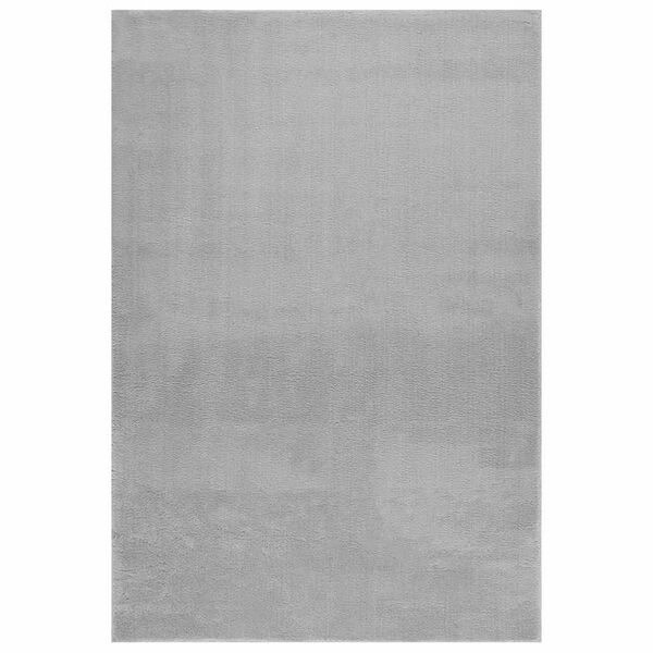 vidaXL Washable Rug Soft Shaggy 160x230 cm Anti Slip Grey