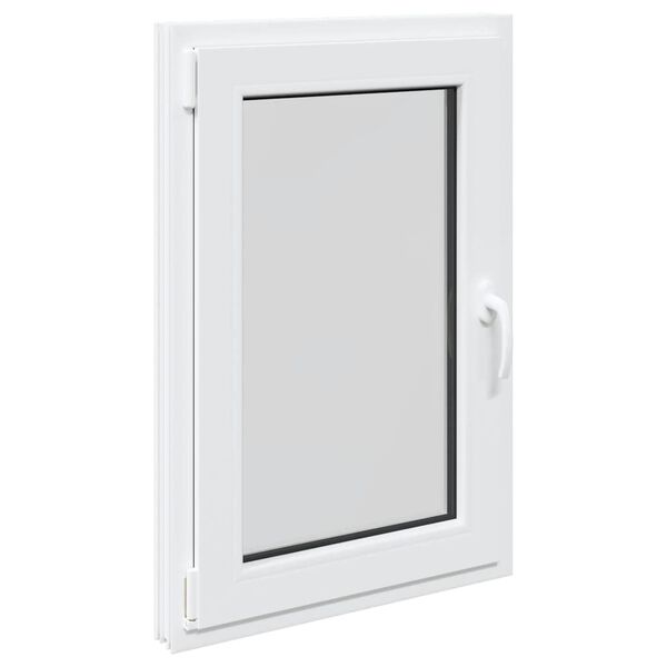 vidaXL Basement Window "RISOR" 60x100 cm Tilt&Turn DIN Left White