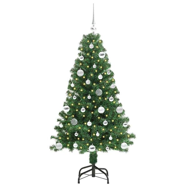 vidaXL Artificial Christmas Tree with 150 LEDs with Stand Green 150 cm