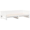 vidaXL Pull-out Day Bed White 203.5 x 184 x 56.5 cm Solid Pine Wood