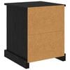 vidaXL Bedside Cabinet with Drawer 2 pcs Black Oak 39 x 39 x 47.5 cm