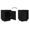 vidaXL Bedside Cabinets with LED Lights&nbsp;2 pcs Black 38x34x50 cm