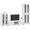 vidaXL TV Cabinet Set with Drawer with Shelf White Engineered Wood