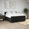 vidaXL Box Spring Bed with Mattress Black 180x200 cm Fabric