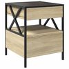 vidaXL Bedside Table with Infinity LED Sonoma Oak 40x40x51 cm