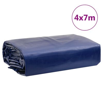 vidaXL Tarpaulin Blue 4x7 m 650 g/m²