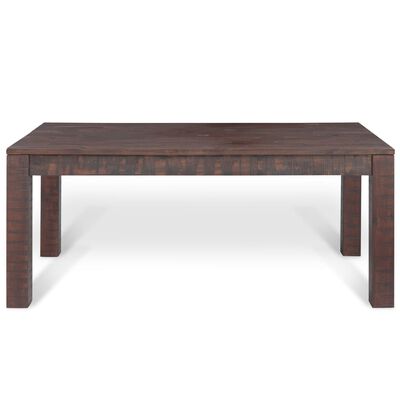 vidaXL Coffee Table Solid Acacia Wood Smoke Look 105x55x45 cm