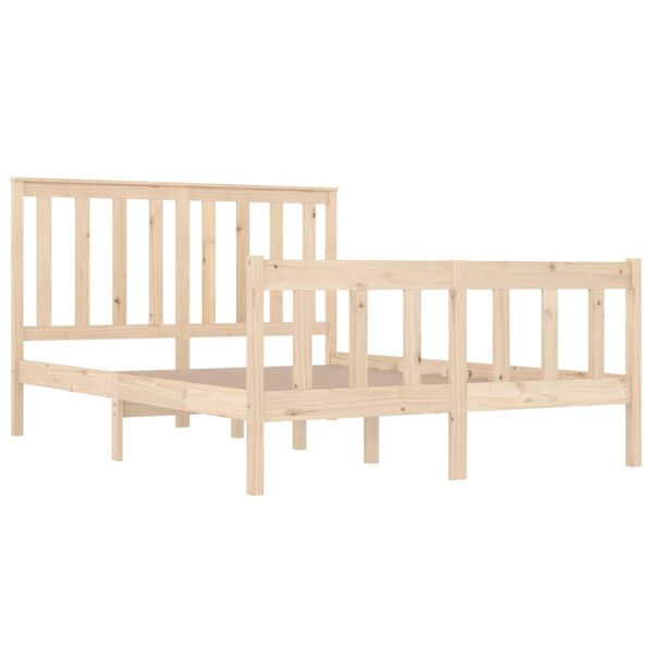 vidaXL Bed Frame without Mattress Solid Wood Double