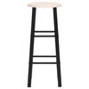 vidaXL Bar Stools 2 pcs Black MDF