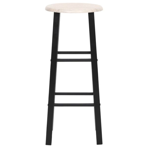 vidaXL Bar Stools 2 pcs Black MDF