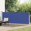 vidaXL Patio Retractable Side Awning 140x500 cm Blue