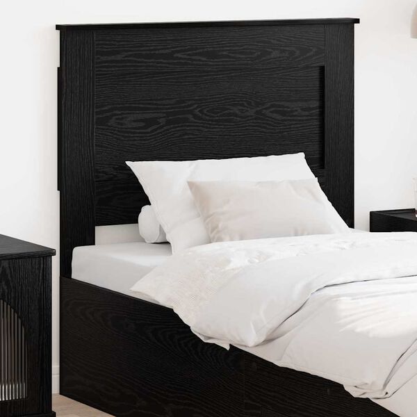 vidaXL Headboard with Headboard Black Oak 75 cm Engineered Wood