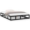 vidaXL Bed Frame without Mattress Black 200x200 cm Solid Wood