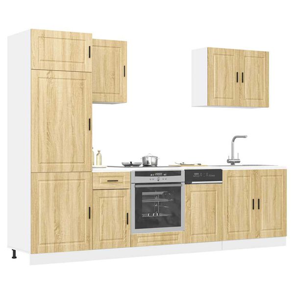 vidaXL 7 Piece Kitchen Cabinet Set Porto Sonoma Oak Engineered Wood