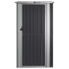 vidaXL Garden Shed Anthracite 118.5x97x209.5 cm Galvanised Steel
