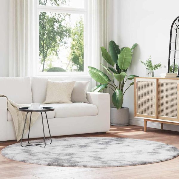 vidaXL Shaggy Rug High Pile NAVARRA Silver Grey 200x200 cm Polyester