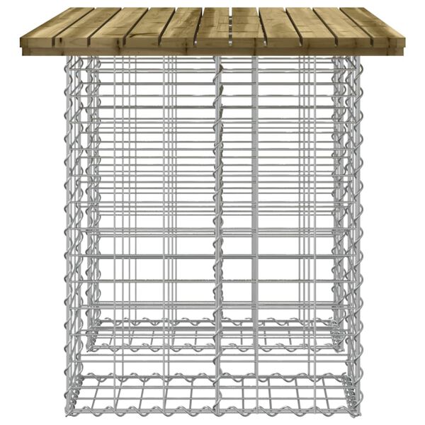 vidaXL Garden Table Gabion Design 100x70x72 cm Impregnated Wood Pine