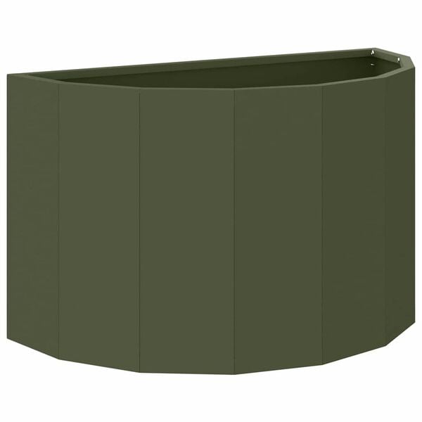 vidaXL Planter Olive Green 60 x 30 x 35 cm Steel