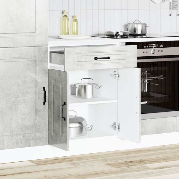 vidaXL Kitchen Base Cabinet Kalmar Concrete Grey Engineered Wood