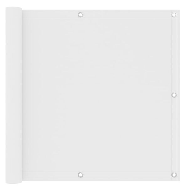 vidaXL Balcony Screen White 90x500 cm Oxford Fabric