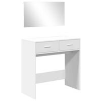 vidaXL Dressing Table with Mirror White 80x39x80 cm